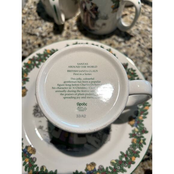 SPODE Collectible British + German Santa‎ Around World Mugs 1st 2nd Series Set 6 - Picture 6 of 14